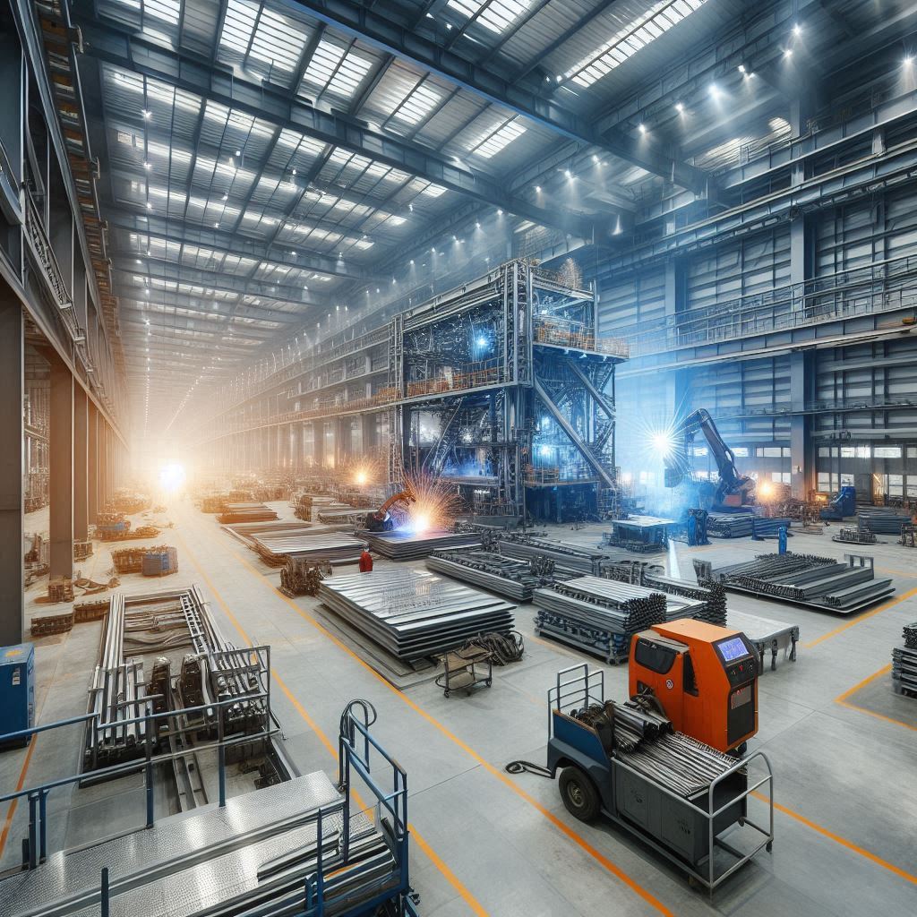 Steel fabrication workshop in Dammam